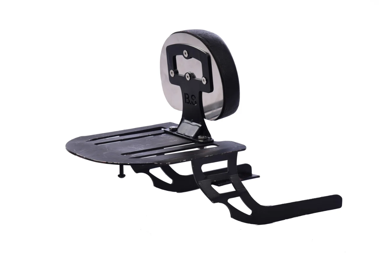 JAWA Heavy Plate Backrest in Stainless Steel Black Powder Coated - BS Auto Accessories - Image 4