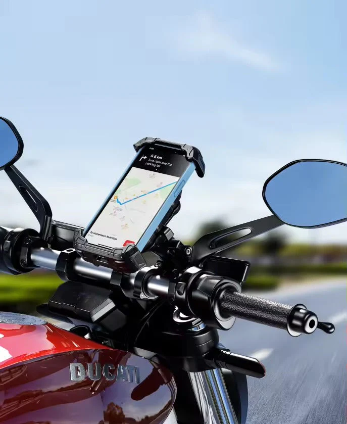 Kewig Anti Vibration Motorcycle Damper Holder Suitable phone size:4.5-7.2inch Fit bar diameter:22mm-32mm (Without Charger) (M28) - Image 3