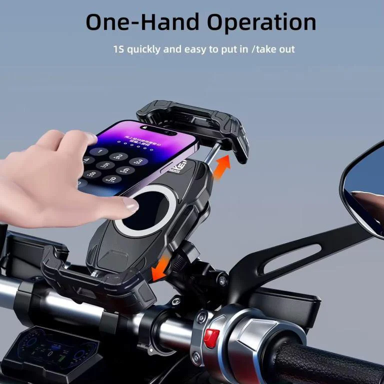 Kewig Anti Vibration Motorcycle Damper Holder Suitable phone size:4.5-7.2inch Fit bar diameter:22mm-32mm (Without Charger) (M28) - Image 4