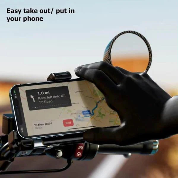 Kewig Motorcycle smart phone seat accessories bracket Anti vibration damper Suitable phone size:4.0-7.2 inch (With Wireless Charger+usb-c) (M27-A1) - Image 5