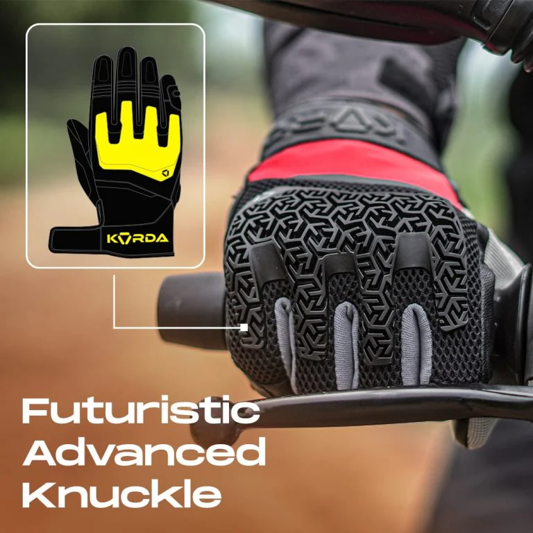 Korda Adventure Riding Gloves - Fluorescent Yellow - Image 6