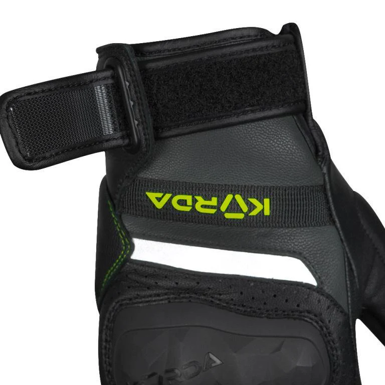 Korda Guard Semi Gauntlet Riding Gloves - Fluorescent Yellow - Image 3