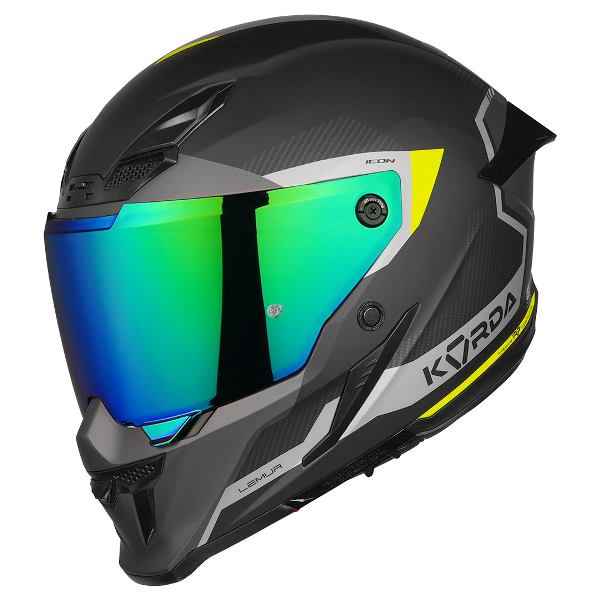 Korda Icon Lemur Helmet (Matt Fluorescent Yellow) - Image 4