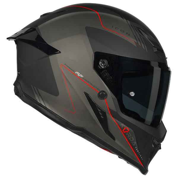 Korda Icon Nero Helmet (Matt Grey & Red) - Image 6