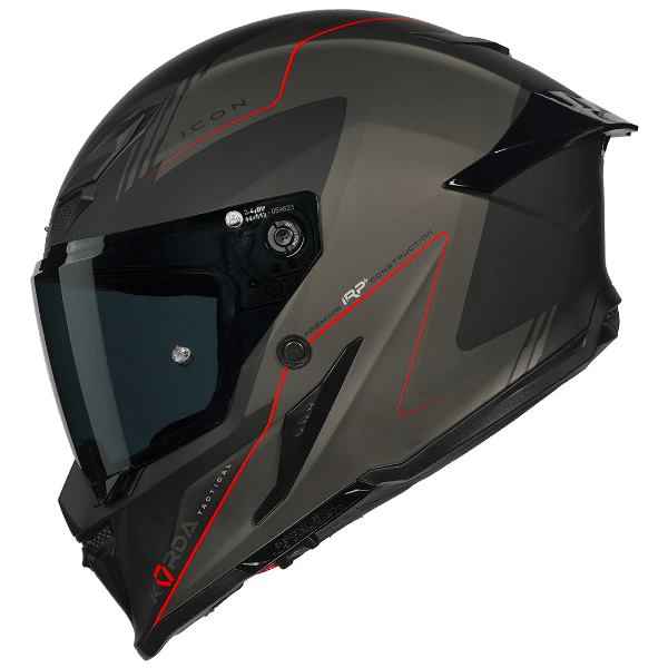Korda Icon Nero Helmet (Matt Grey & Red) - Image 7