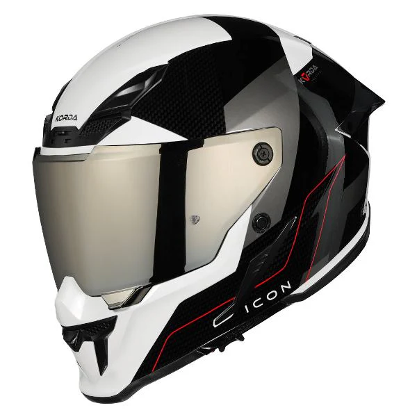 Korda Icon Nyx Helmet (Gloss Black & White) - Image 4
