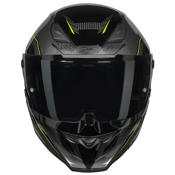 Korda Icon Strike Helmet (Gloss Grey and Fluorescent Yellow) - Image 7
