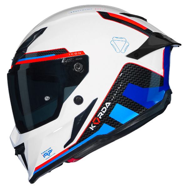 Korda Icon Tokio Helmet (Gloss White Red & Blue) - Image 5