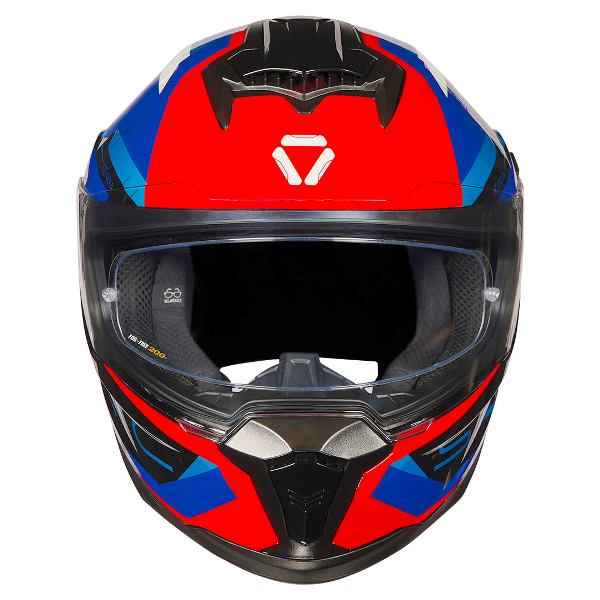 Korda Sonic GP Roadlion Helmet (Gloss Black Red & Blue) - Image 4
