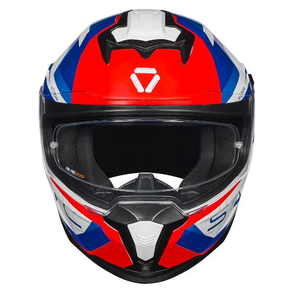 Korda Sonic GP Roadlion Helmet (Gloss White Red & Blue) - Image 3