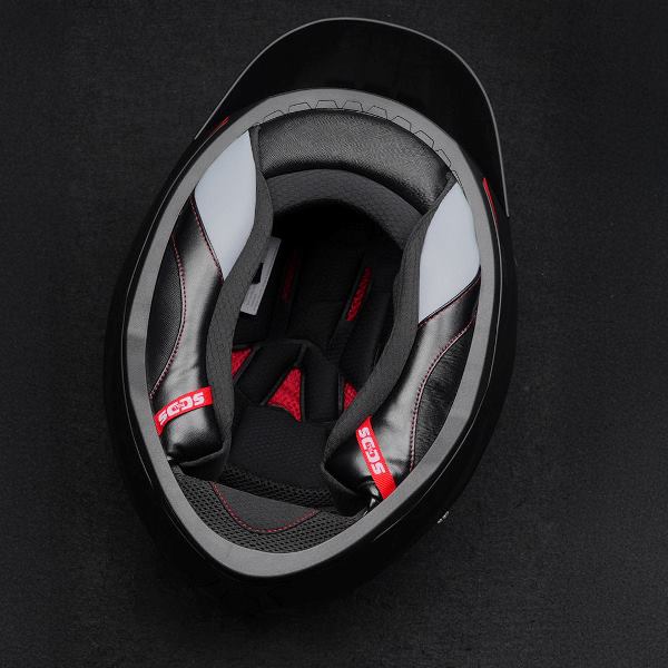 Korda Sonic GP Zhark Helmet (Gloss Grey & Red) - Image 5