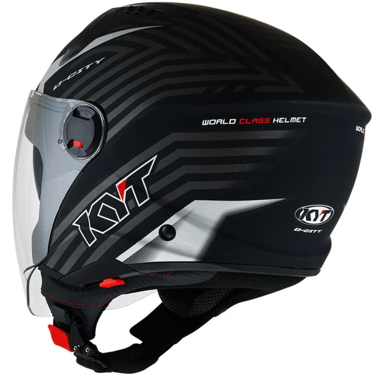 KYT City - D-City Lucent Matt Black/silver - Helmet - Image 8