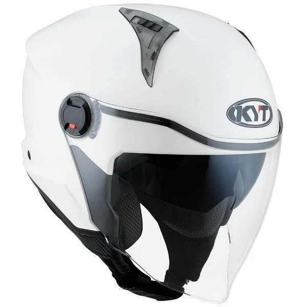 KYT City – D-CITY Open Helmet Plain Gloss White – Helmet - Image 6