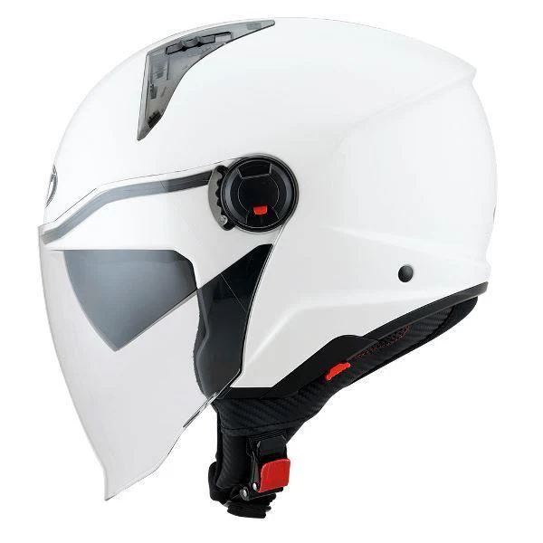 KYT City – D-CITY Open Helmet Plain Gloss White – Helmet - Image 8