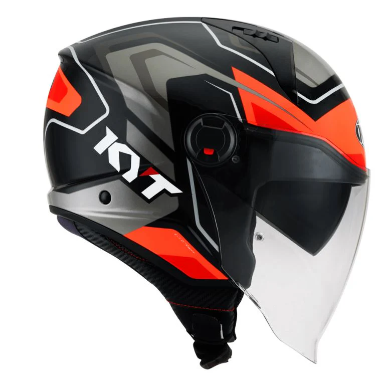 KYT City - D-City Overtech Black Orange Fluo - Helmet - Image 8