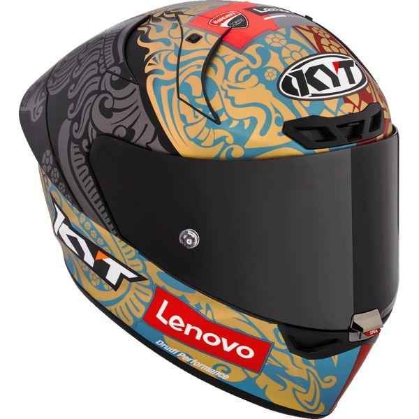 KYT KX1 RACE GP Bastianini Indonesia Replica 2023 with Sponsor Matt Helmet - Image 4