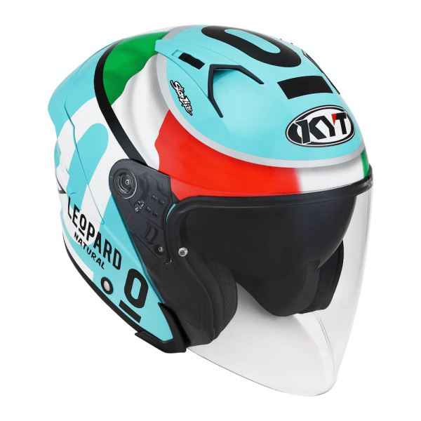 KYT NFJ Dennis Foggia Leopard Gloss Helmet - Image 4