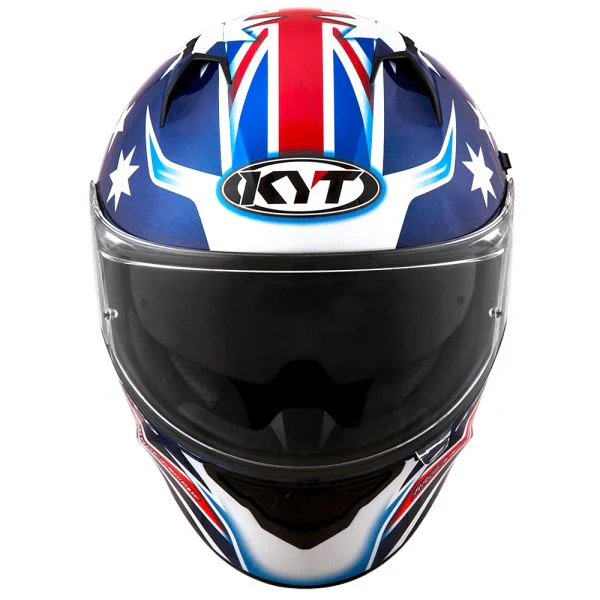 KYT NFR Brock Parkes Blue Gloss Helmet - Image 3