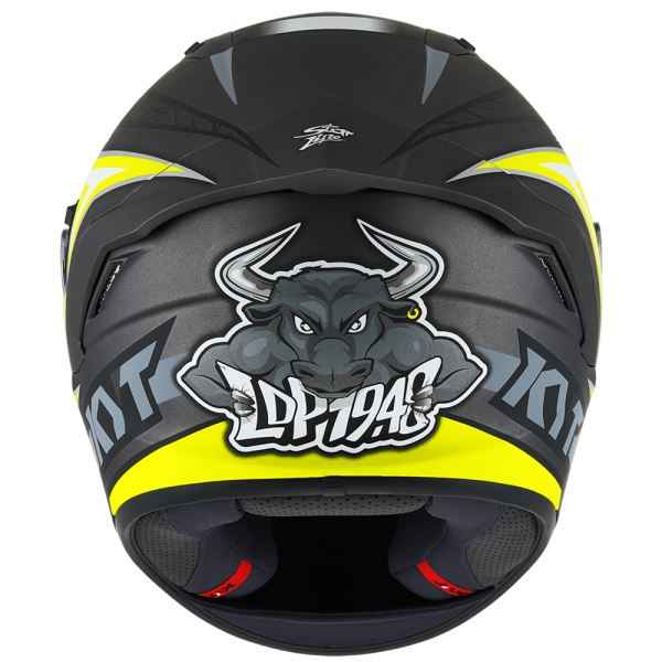 KYT NFR Mindset Matt Anthracite Yellow Helmet - Image 6