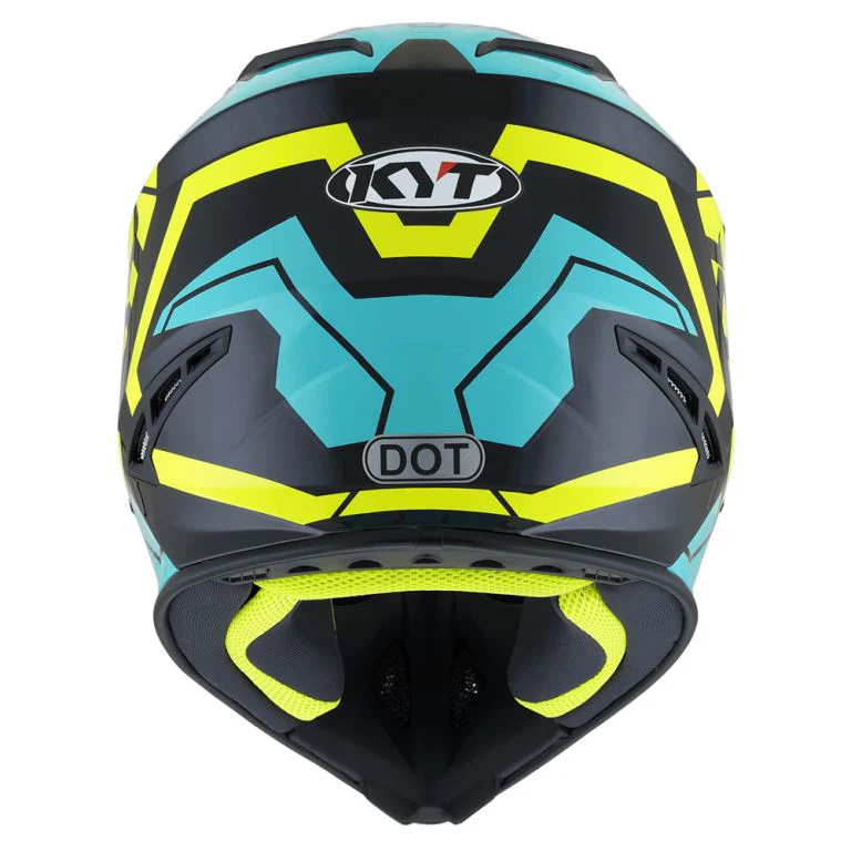 KYT Off Road - Jumpshot Black/Aqua - Off Road Helmet - Image 3
