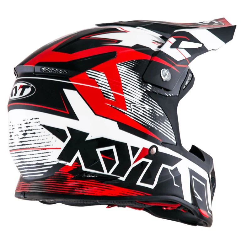 KYT Off Road - Skyhawk Digger White/Red - Off Road Helmet - Image 2