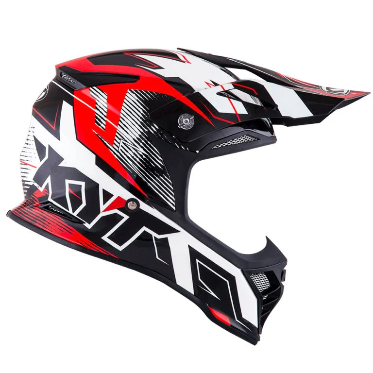 KYT Off Road - Skyhawk Digger White/Red - Off Road Helmet - Image 4