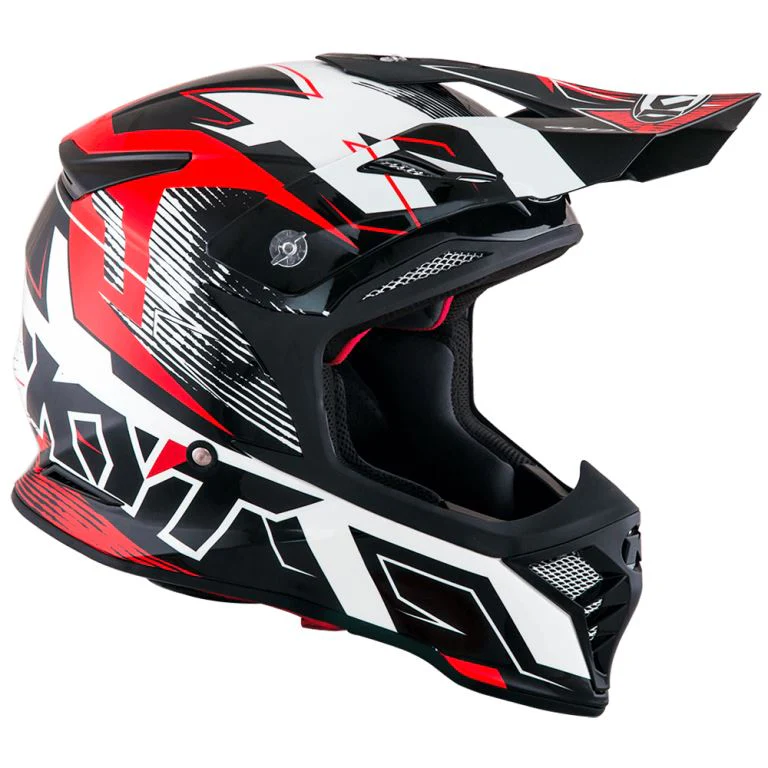 KYT Off Road - Skyhawk Digger White/Red - Off Road Helmet - Image 7