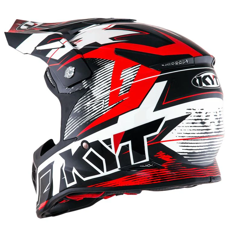 KYT Off Road - Skyhawk Digger White/Red - Off Road Helmet - Image 8