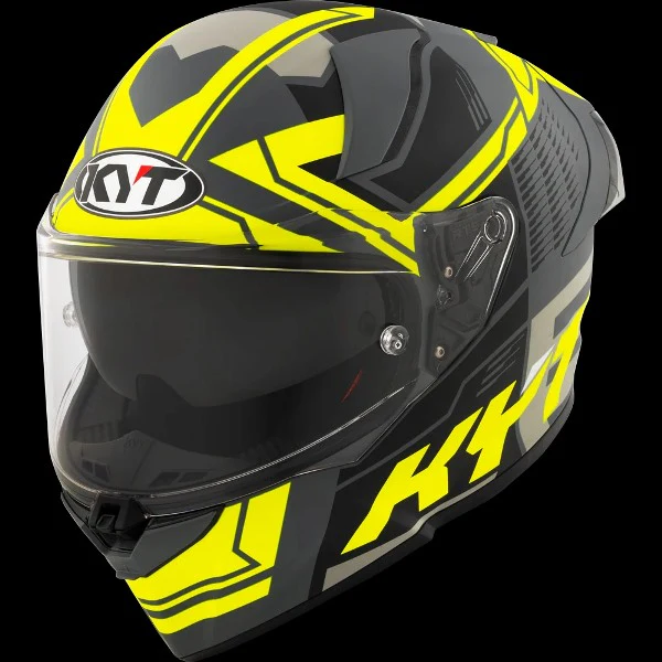 KYT R2R Pro Octane Matt-Black/Yellow Helmet - Image 5