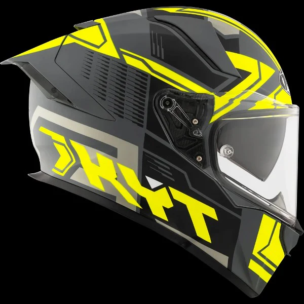 KYT R2R Pro Octane Matt-Black/Yellow Helmet - Image 8