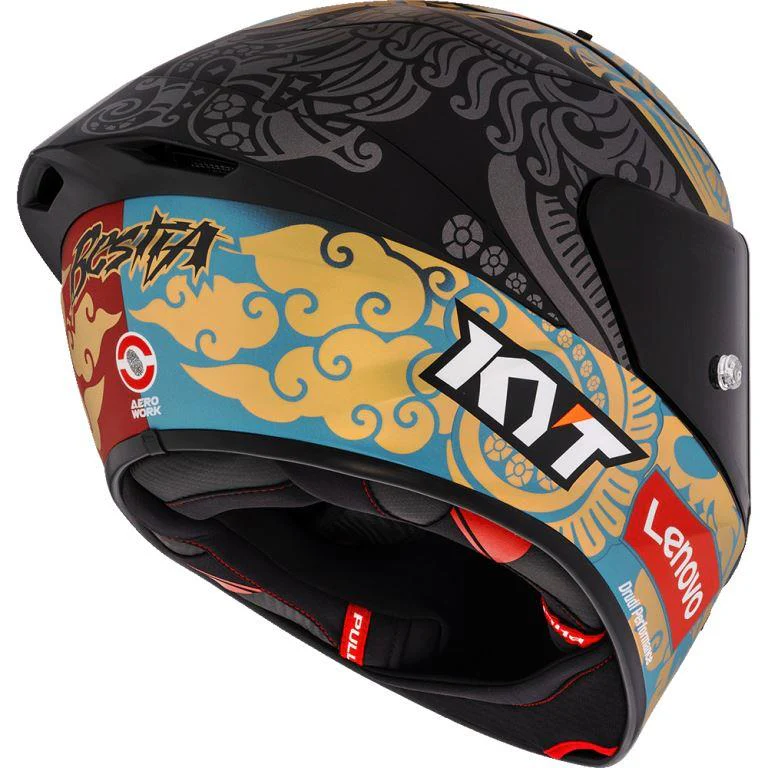 KYT Racing KX-1 RACE GP - Bastianini Idn Rep 2023 With Sponsor Matt - Full Face Helmet - Image 7