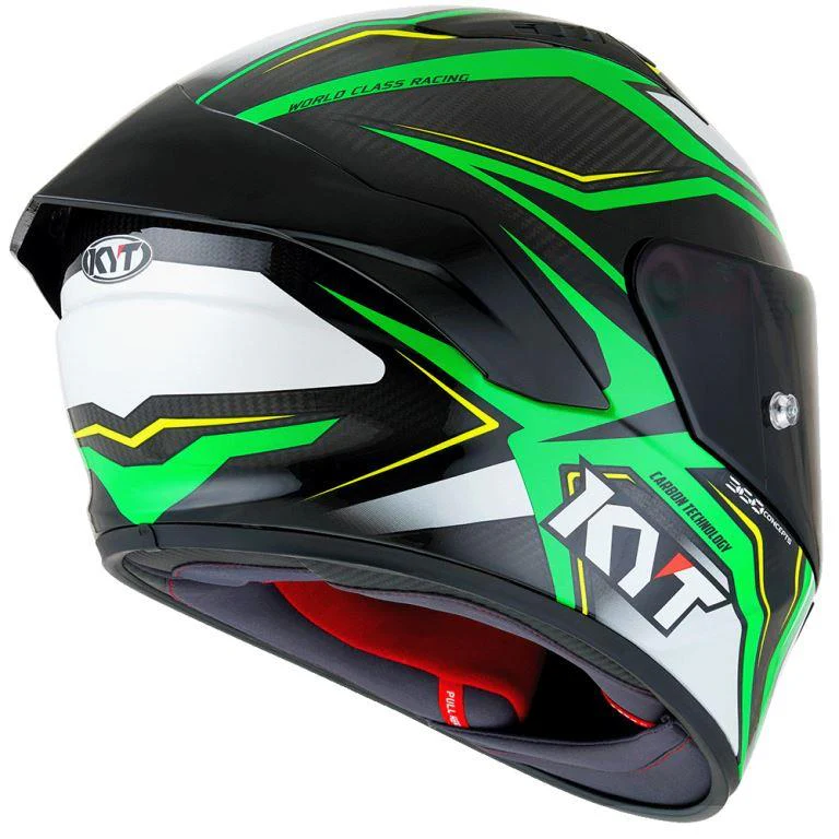 KYT Racing - NZ-Race Carbon Stride Green Fluo - Full Face Helmet - Image 3