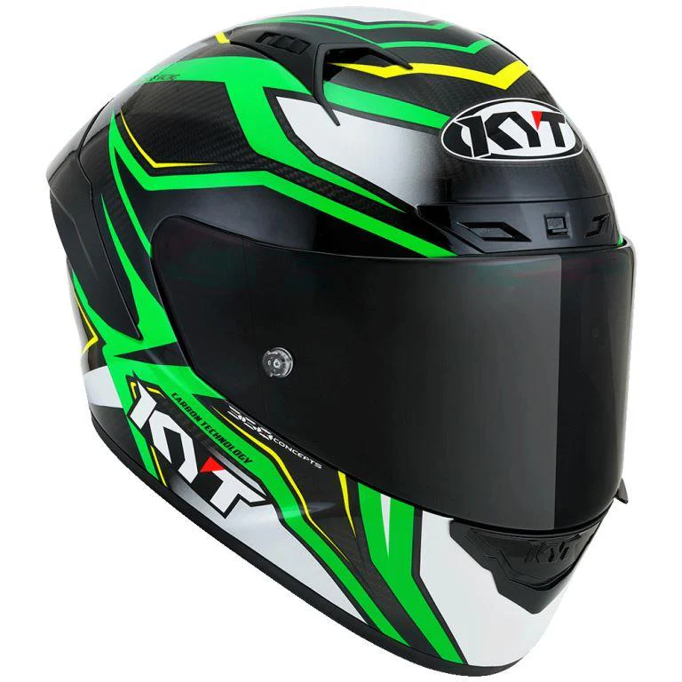 KYT Racing - NZ-Race Carbon Stride Green Fluo - Full Face Helmet - Image 5