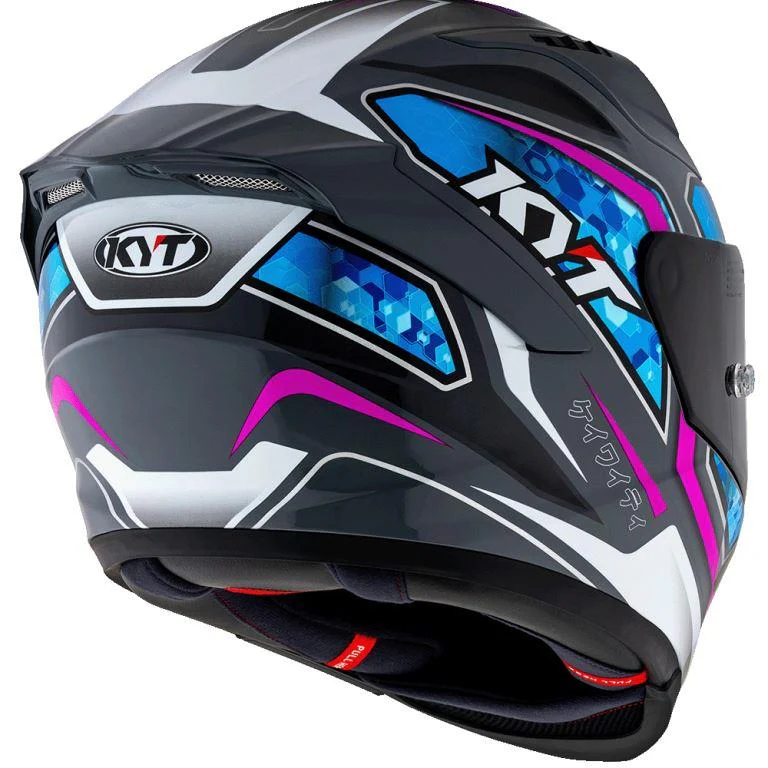 KYT Sport Touring - Striker #01 Grl Grey Blue - Full Face Helmet - Image 3
