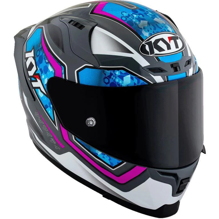 KYT Sport Touring - Striker #01 Grl Grey Blue - Full Face Helmet - Image 4