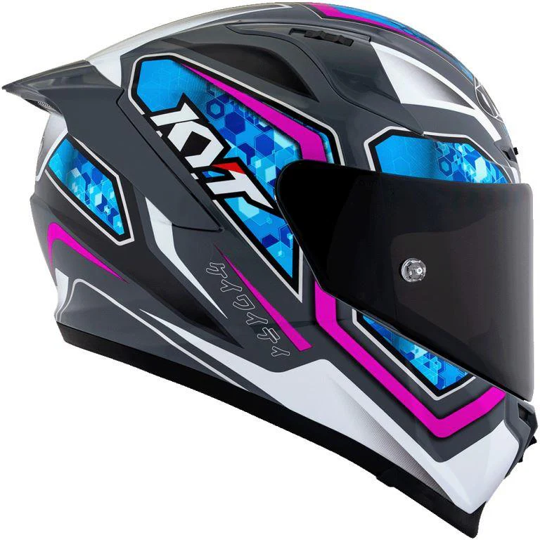 KYT Sport Touring - Striker #01 Grl Grey Blue - Full Face Helmet - Image 6