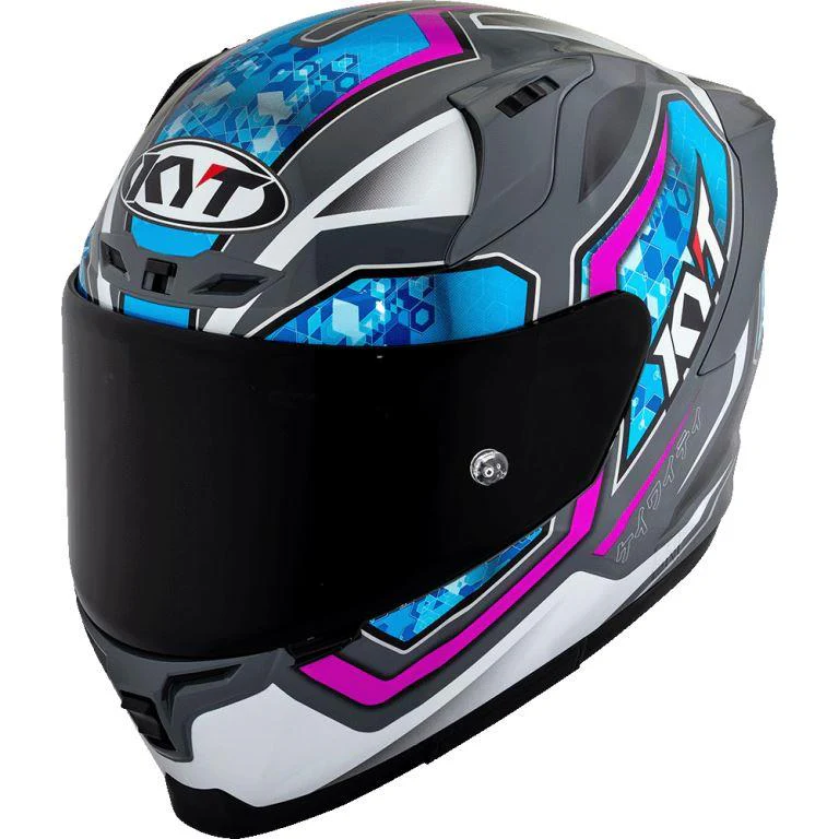 KYT Sport Touring - Striker #01 Grl Grey Blue - Full Face Helmet - Image 8
