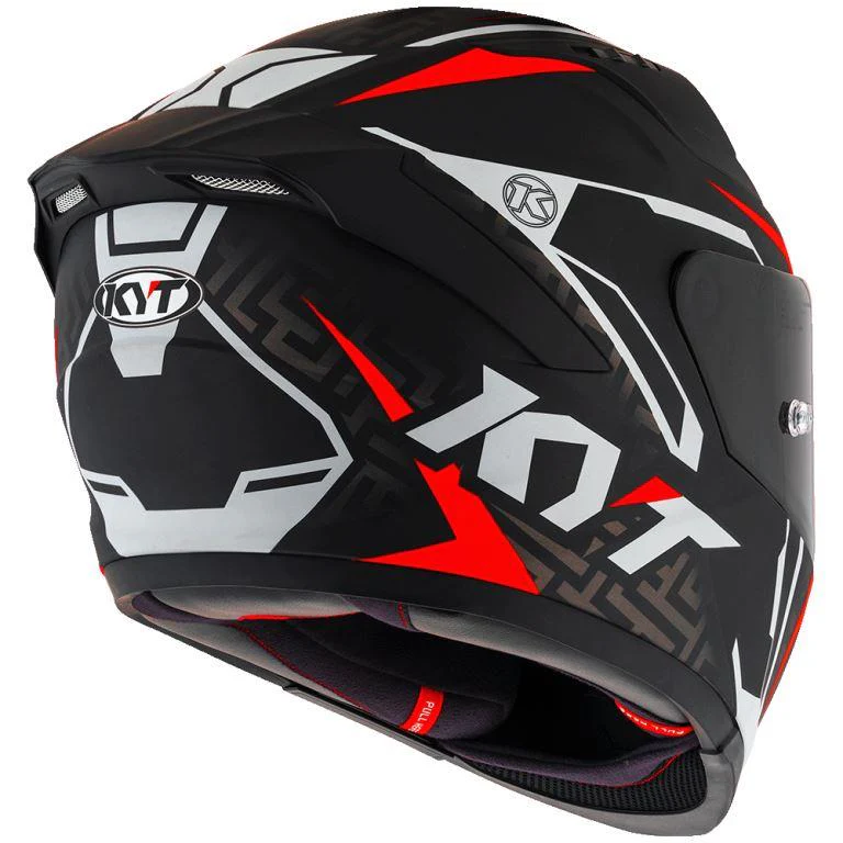 KYT Sport Touring - Striker #02 Matt Black Red - Full Face Helmet - Image 5