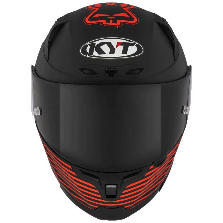 KYT Sport Touring - Striker AF37 Livery Matt Black Red - Full Face Helmet - Image 7