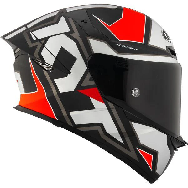 KYT Sport Touring - TT-REVO Electron Matt Grey Red - Full Face Helmet - Image 4