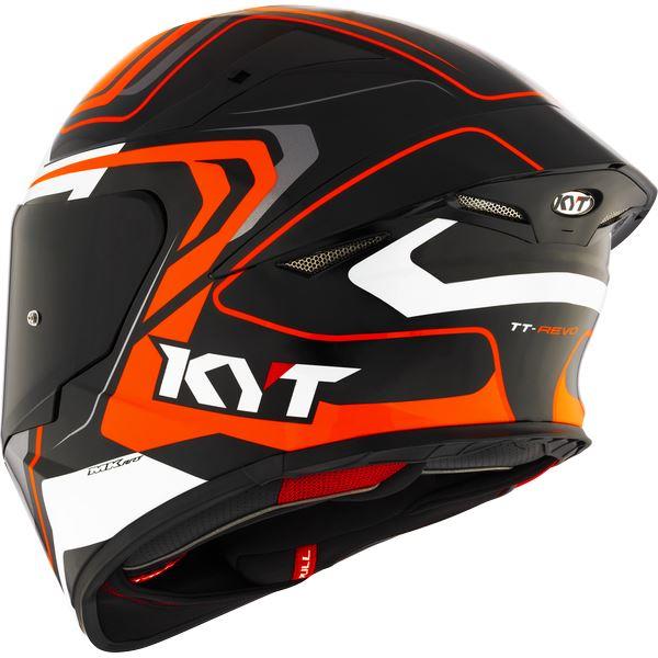 KYT Sport Touring - TT-REVO Overtech Black Orange - Full Face Helmet - Image 4