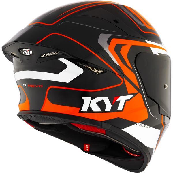 KYT Sport Touring - TT-REVO Overtech Black Orange - Full Face Helmet - Image 7