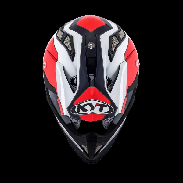 KYT Strike Eagle Wings Helmet-Black/White/Red - Image 2