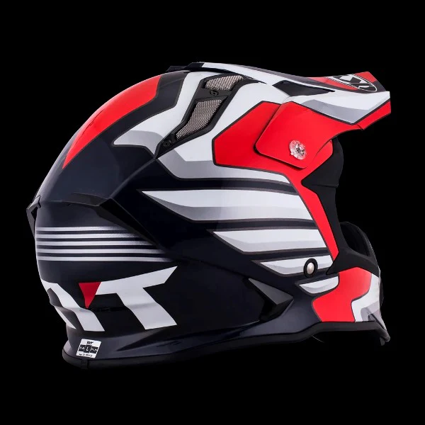 KYT Strike Eagle Wings Helmet-Black/White/Red - Image 6