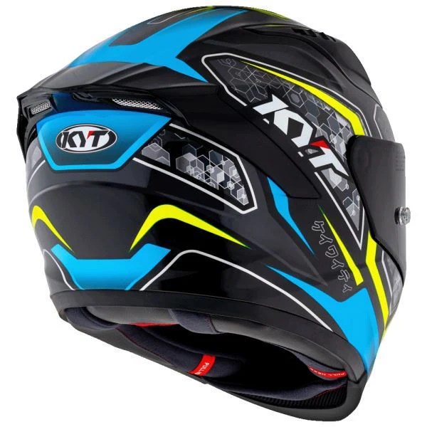 KYT Striker 2V #01 Gloss Black Blue Helmet - Image 3