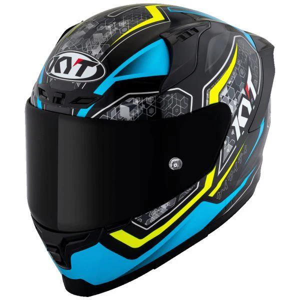 KYT Striker 2V #01 Gloss Black Blue Helmet - Image 6