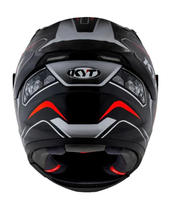 KYT Striker 2V #01 Gloss Black Red Helmet - Image 2