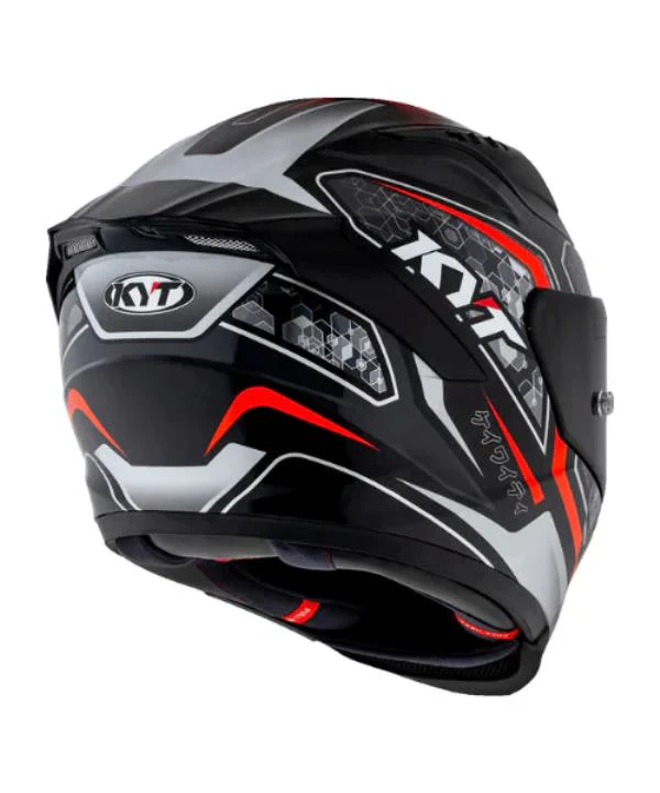KYT Striker 2V #01 Gloss Black Red Helmet - Image 4