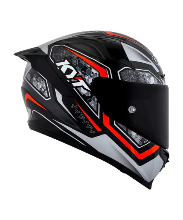 KYT Striker 2V #01 Gloss Black Red Helmet - Image 5