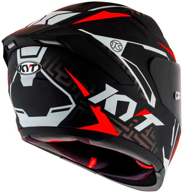 KYT Striker 2V #02 Matt Black Red Helmet - Image 7